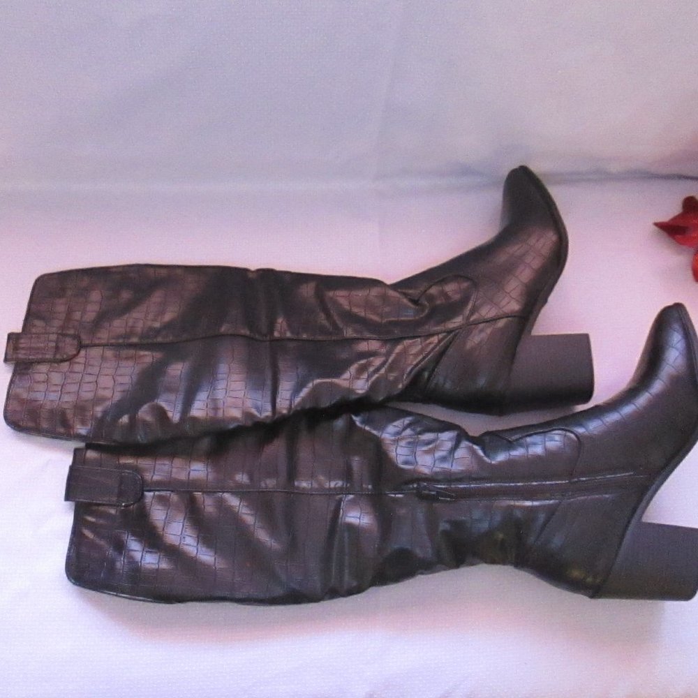 ๐ JOURNEE COLLECTION THERESE BLACK BOOTS SZ 7 NEW ๐ - Picture 3 of 16